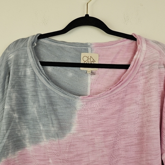 Chaser Plus Tie-Dye Waffle Top Size 1X - Picture 5 of 9